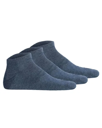 Set de sosete uni pana la glezna - 3 piese, Albastru inchis