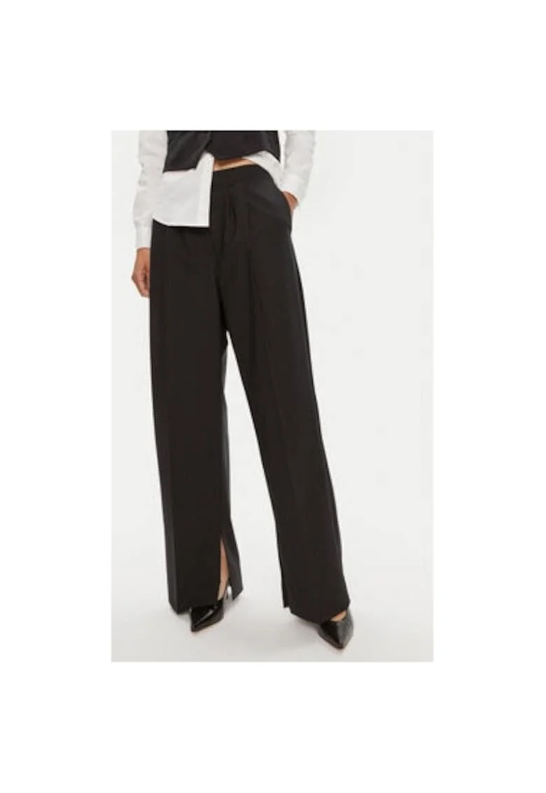 Pantaloni dama,  304479410, Poliester/Lana, Albastru, Albastru