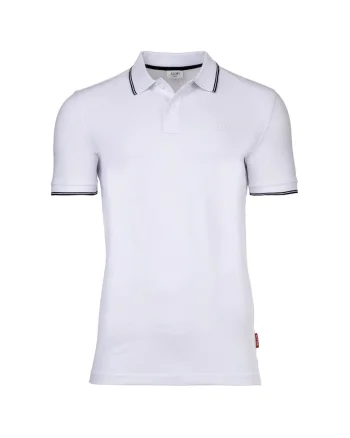 Tricou polo din pique Agnello, Alb