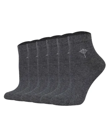 Set de sosete scurte din amestec de bumbac - 6 perechi, Gri antracit