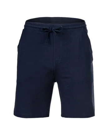 Pantaloni scurti din amestec de bumbac cu snur, Albastru
