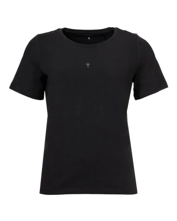 Tricou uni cu decolteu la baza gatului, Negru