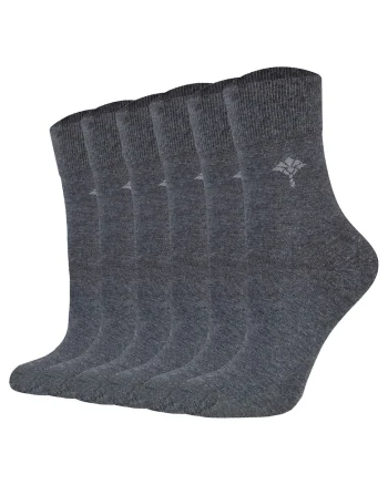 Set de sosete din amestec de bumbac - 6 perechi, Gri antracit