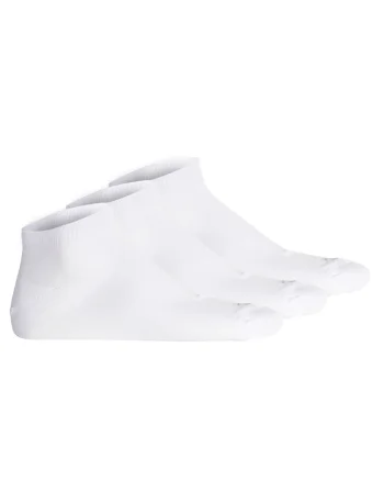 Set de sosete uni pana la glezna - 3 piese, Alb