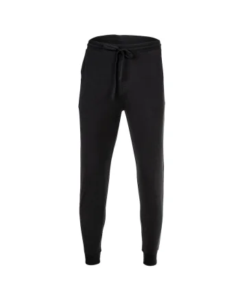 Pantaloni de trening din amestec de bumbac cu snur, Negru