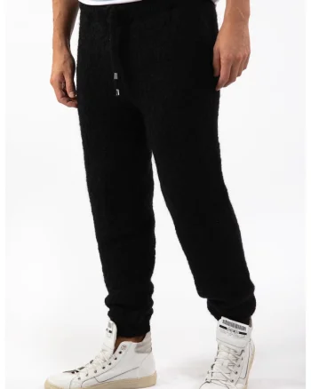 Pantaloni sport din lana cu snur in talie,