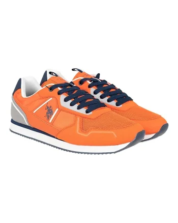 Pantofi sport cu insertii de piele ecologica,