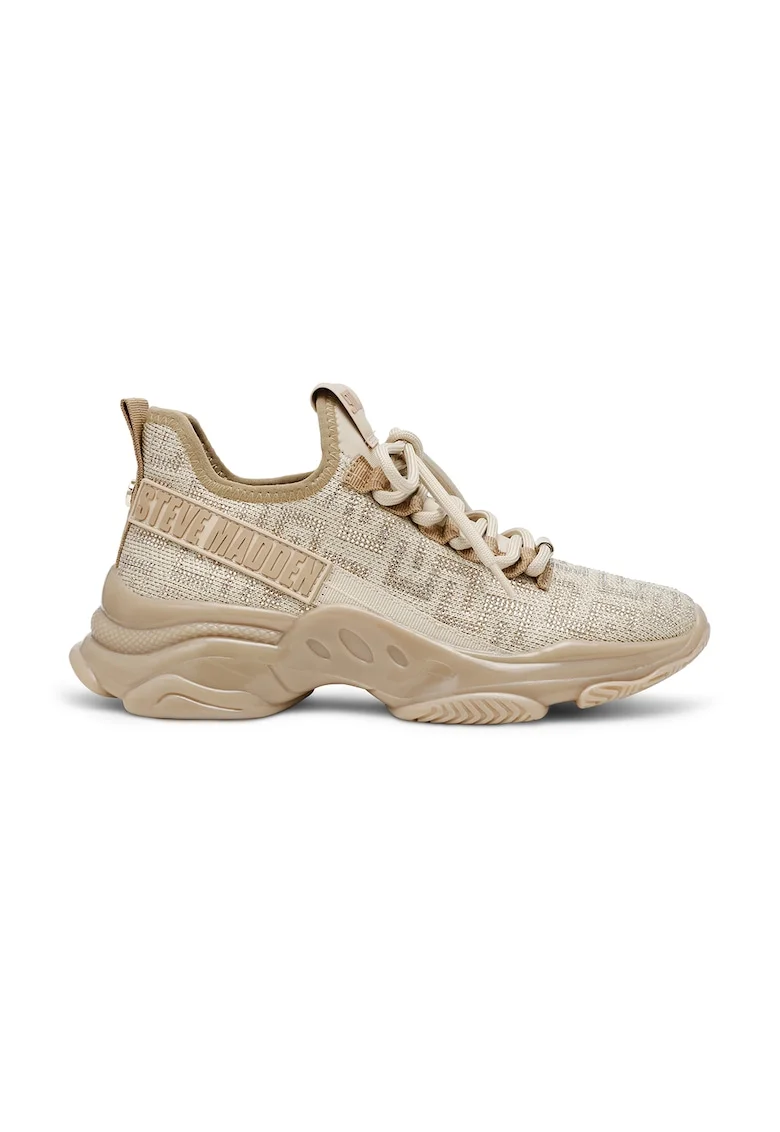 Pantofi sport cu aplicatie de strasuri Maxout, Bej/Argintiu
