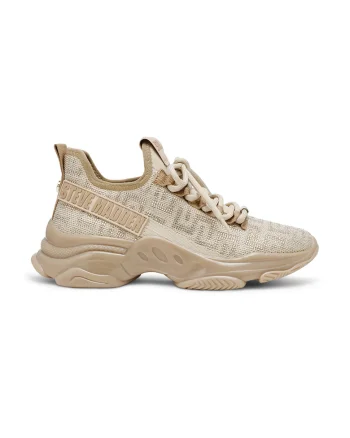 Pantofi sport cu aplicatie de strasuri Maxout, Bej/Argintiu