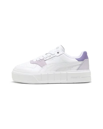 Pantofi sport din piele Cali Court Match, Alb/Lila