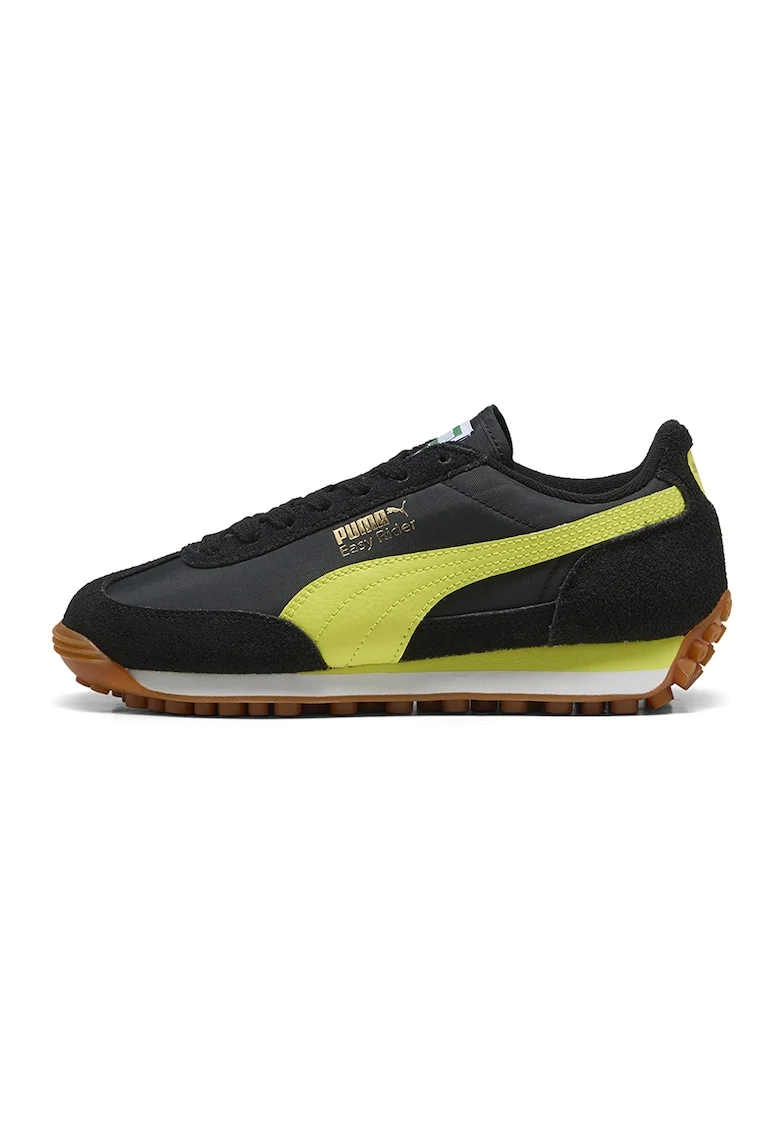Pantofi sport de piele cu garnituri de piele intoarsa Whirlwind, Negru/Galben