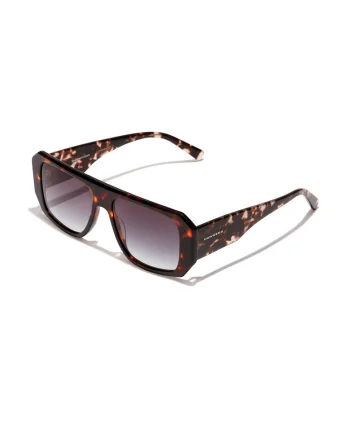 Ochelari de soare dreptunghiulari cu animal print, Maro