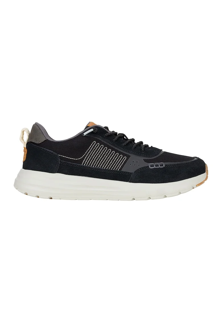 Pantofi sport cu detalii peliculizate, Negru/Albastru ultramarin