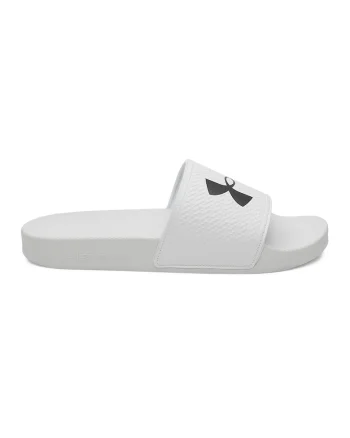 Papuci cu logo ARMR, Negru stins/Alb optic