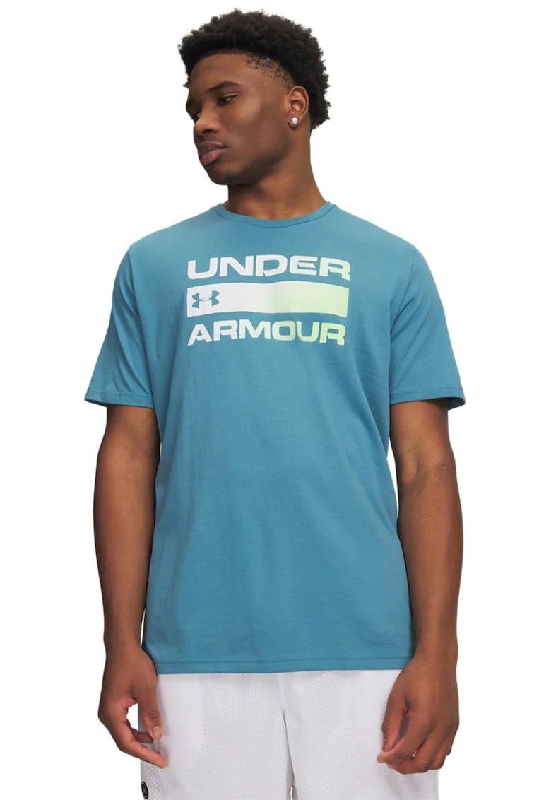 Tricou din amestec de bumbac Team Issue Wordmark, Verde lime/Albastru deschis