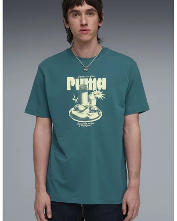 Tricou relaxed fit cu imprimeu logo, Verde englez