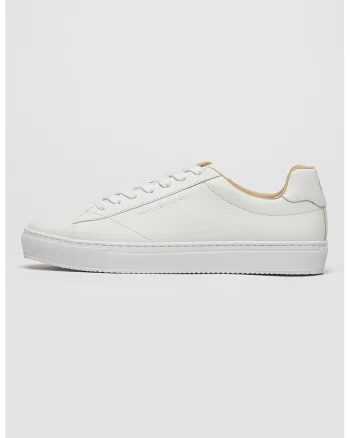 Pantofi sport low-cut din piele Premium Cupsole, Alb