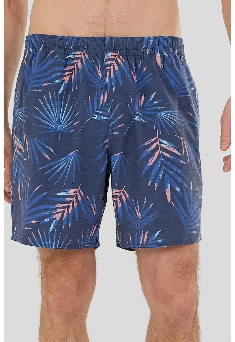 Pantaloni scurti de baie cu 3 buzunare, Portocaliu/Bleumarin
