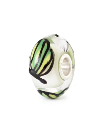 Talisman  Fluturele Padurii, lucrat manual din Sticla Artizanala de Murano si Argint 925, Multicolor