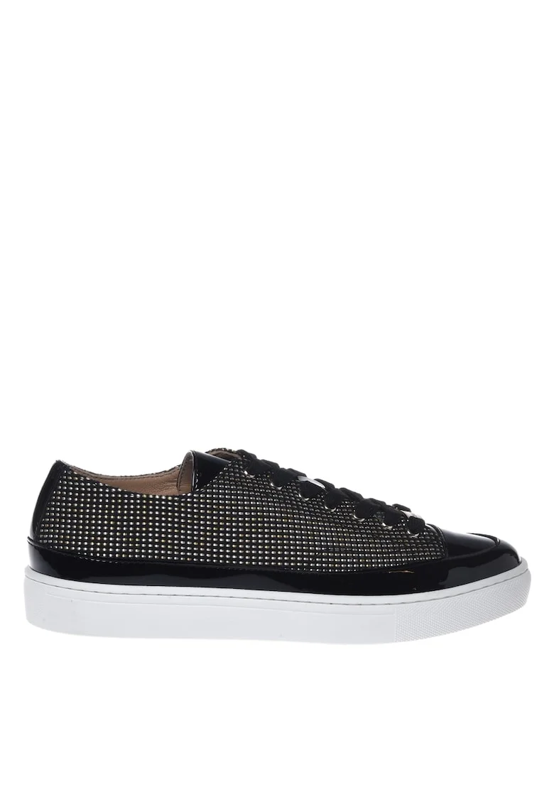 Pantofi sport unisex low-cut cu strasuri, Negru