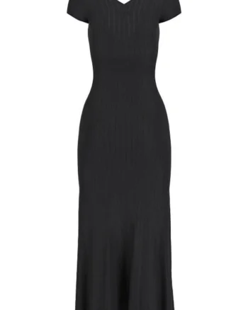 Rochie evazata maxi cu decolteu in V