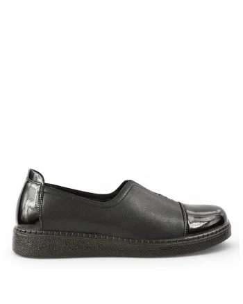 Tenisi  2255H12 negru, piele naturala, Negru