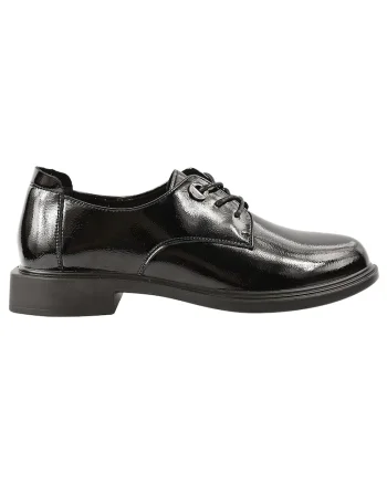 Tenisi  11520-87 negru, piele lacuita, Negru