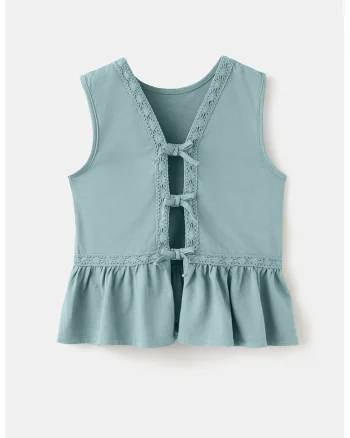 Top cu detaliicu funda, Verde persan