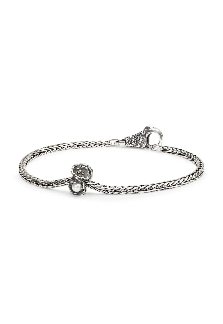Bratara  Catina de Mai, din Argint 925 cu o mica Perla de Cultura, de Apa Dulce, 18 CM