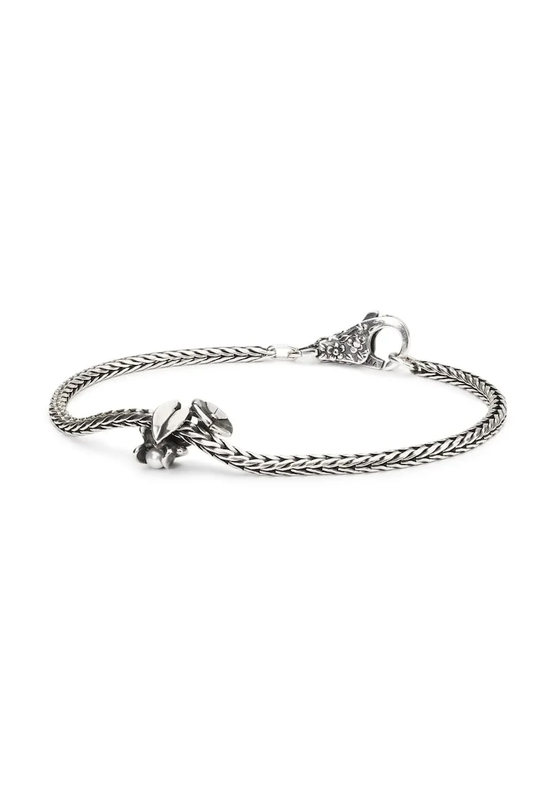 Bratara  Volbura de Septembrie, din Argint 925 cu o mica Perla de Cultura, de Apa Dulce, 18 CM