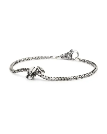 Bratara  Volbura de Septembrie, din Argint 925 cu o mica Perla de Cultura, de Apa Dulce, 18 CM
