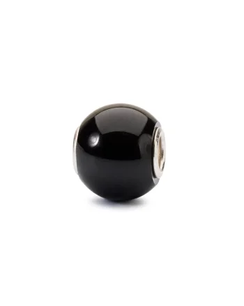 Talisman  Onix Negru Rotund, cu Argint 925, Negru