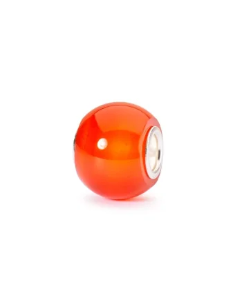 Talisman  Onix Rosu Rotund, cu Argint 925, Portocaliu