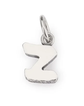 Talisman tip Pandantiv  Litera Z, din Argint 925, Argintiu