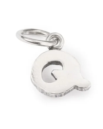 Talisman tip Pandantiv  Litera Q, din Argint 925, Argintiu