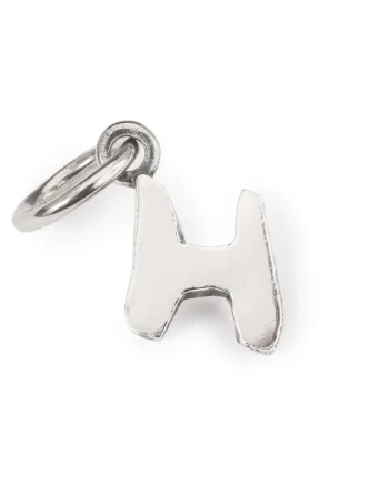 Talisman tip Pandantiv  Litera H, din Argint 925, Argintiu