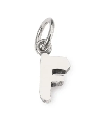 Talisman tip Pandantiv  Litera F, din Argint 925, Argintiu