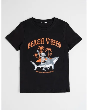 Tricou cu imprimeu grafic, Negru