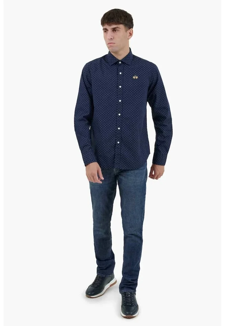 Camasa  regular fit cu logo Floral ZMC020 Bleumarin1, Bleumarin