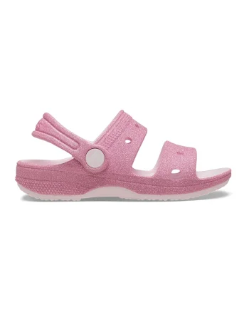 Sandale slingback cu aspect stralucitor, Rosu stins