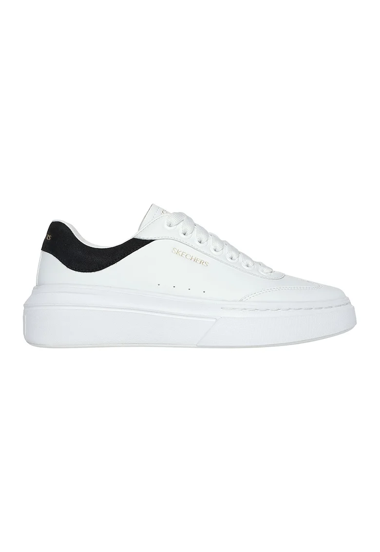Pantofi sport din piele ecologica Cordova, Alb/Negru