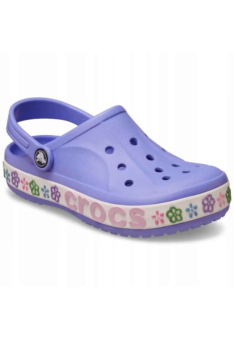 Saboti Copii Spuma Croslite, Bayaband Flower Band Clog, Violet, Violet