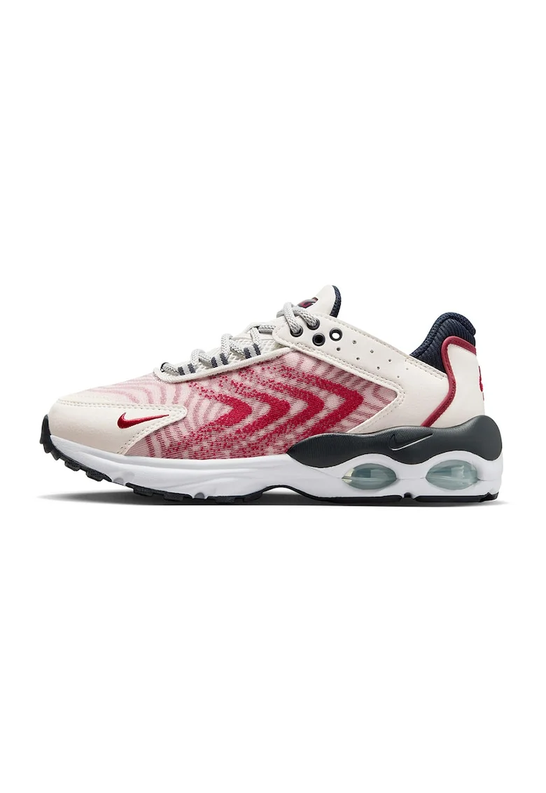 Pantofi sport cu garnituri de piele ecologica Air Max, Rosu inchis/Crem