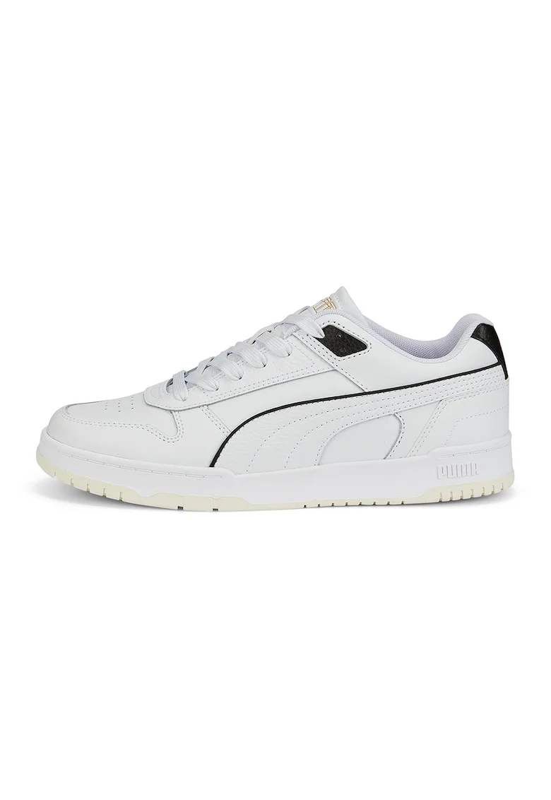 Pantofi sport de piele ecologica si piele RBD Game, Alb/Negru