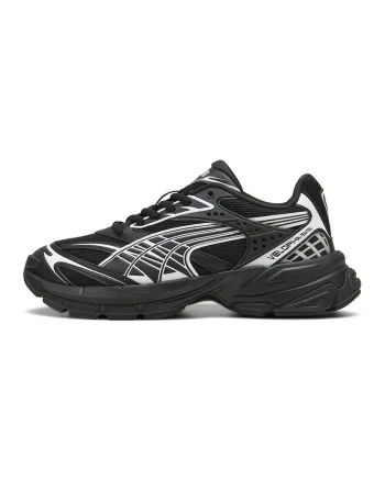 Pantofi sport cu insertii de plasa Velophasis, Negru/Argintiu