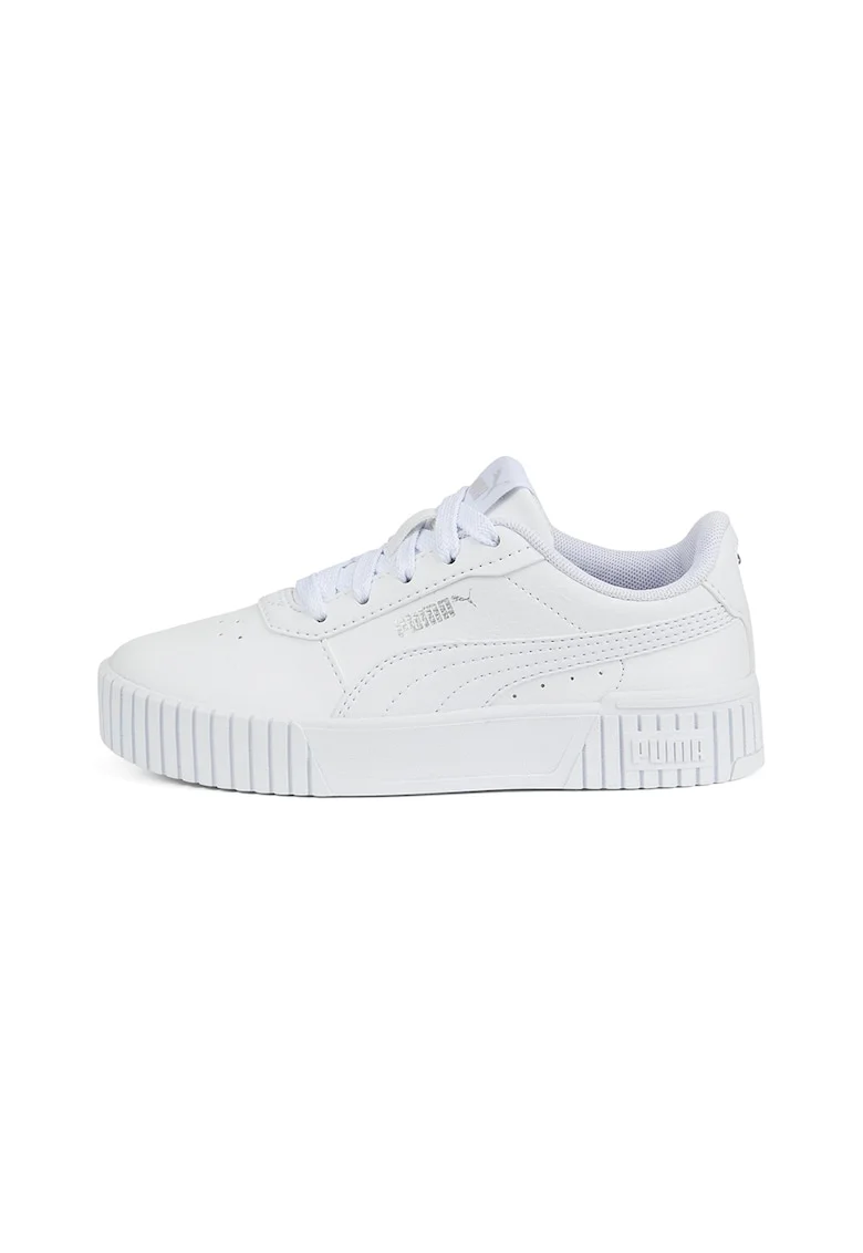 Pantofi sport de piele ecologica Carina, Alb optic
