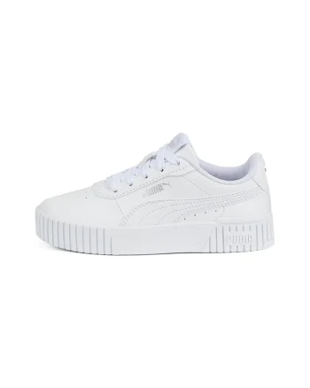 Pantofi sport de piele ecologica Carina, Alb optic