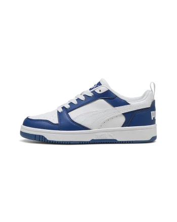 Pantofi sport Rebound V6 din piele ecologica, Alb/Albastru inchis
