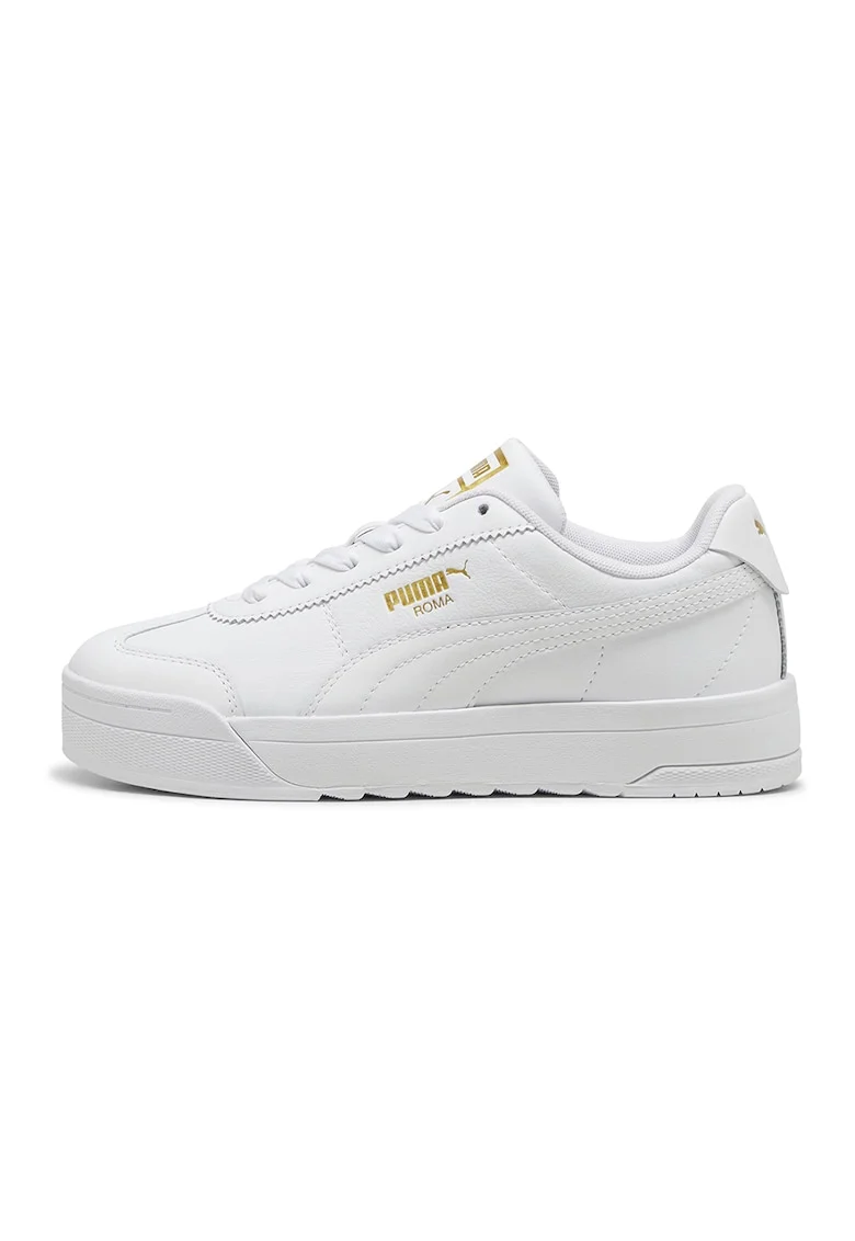 Pantofi sport din piele si piele ecologica Roma Feminine, Alb