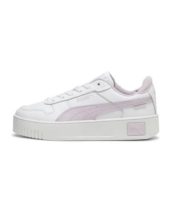 Pantofi sport Carina Street Jr. de piele si piele ecologica, Alb/Lila